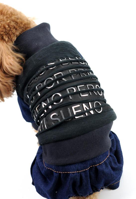 Fashion Four-legged Denim Leather Dog Clothes Wholesale High Quality Pet Clothes