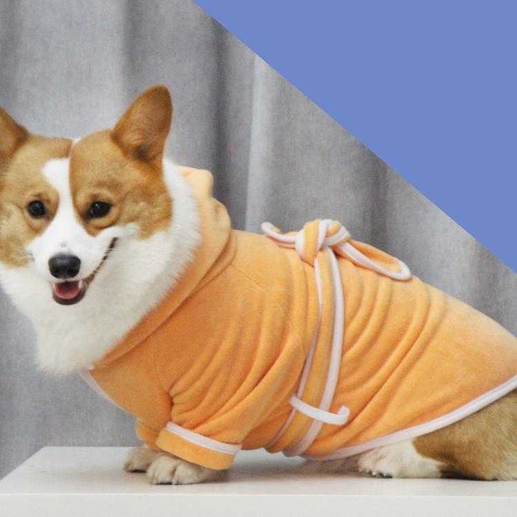 Comfortable White Polyester Fiber Soft Pet Bathrobe For Wholesale With Belt