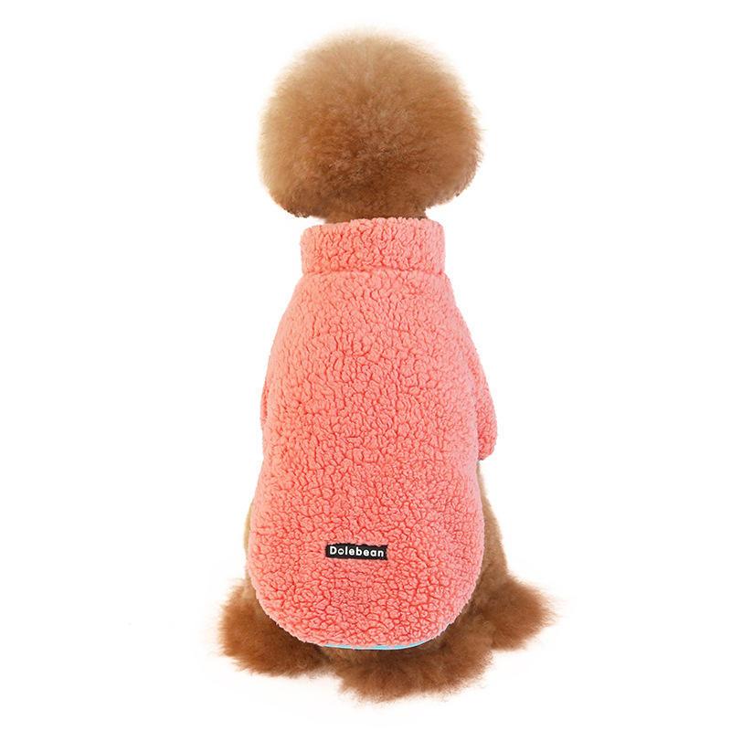 2022 High-neck Zipper Fleece Keeps Warm And Cold Custom Winter Designer Dog Apparel Costume Pet Clothes