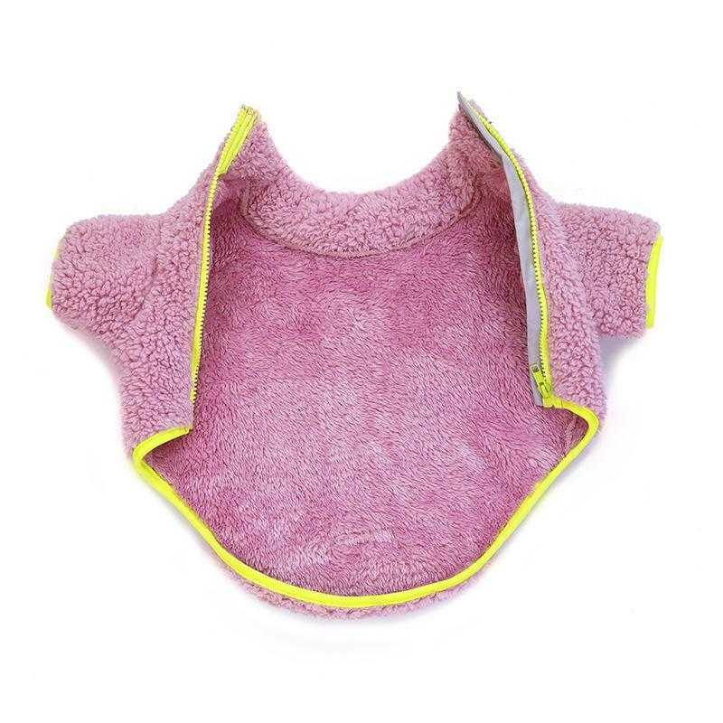 2022 High-neck Zipper Fleece Keeps Warm And Cold Custom Winter Designer Dog Apparel Costume Pet Clothes