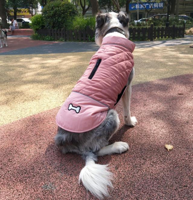 Factory Direct Sales Autumn And Winter New Style Plus Velvet Hard Wind Waterproof Poncho Pet Dog Clothes