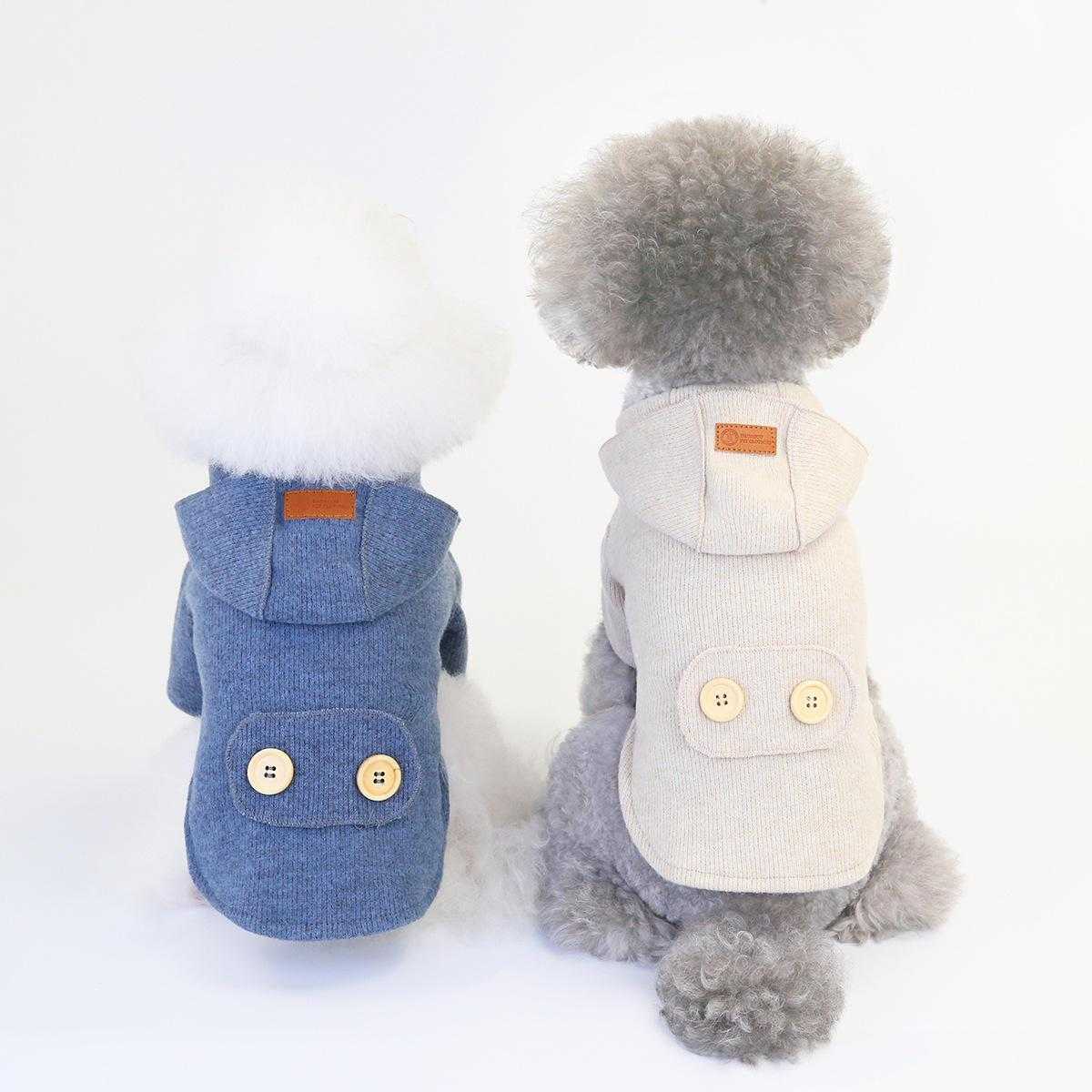 Wholesale Fashion Designers Warm Woolen Cotton Pet Dog Clothes
