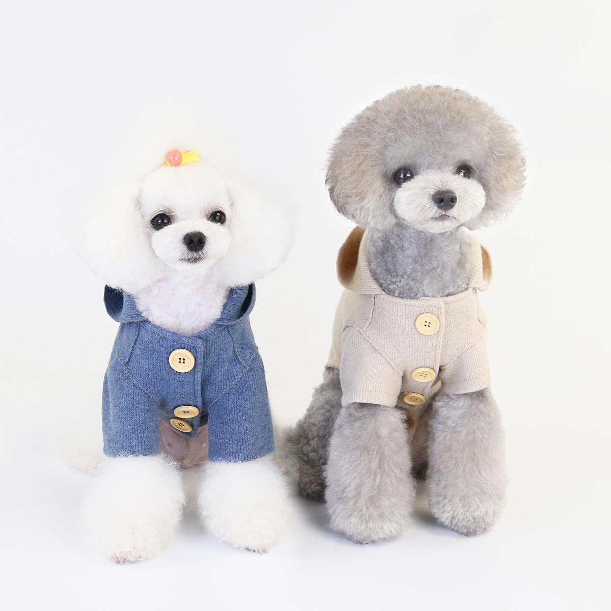 Wholesale Fashion Designers Warm Woolen Cotton Pet Dog Clothes