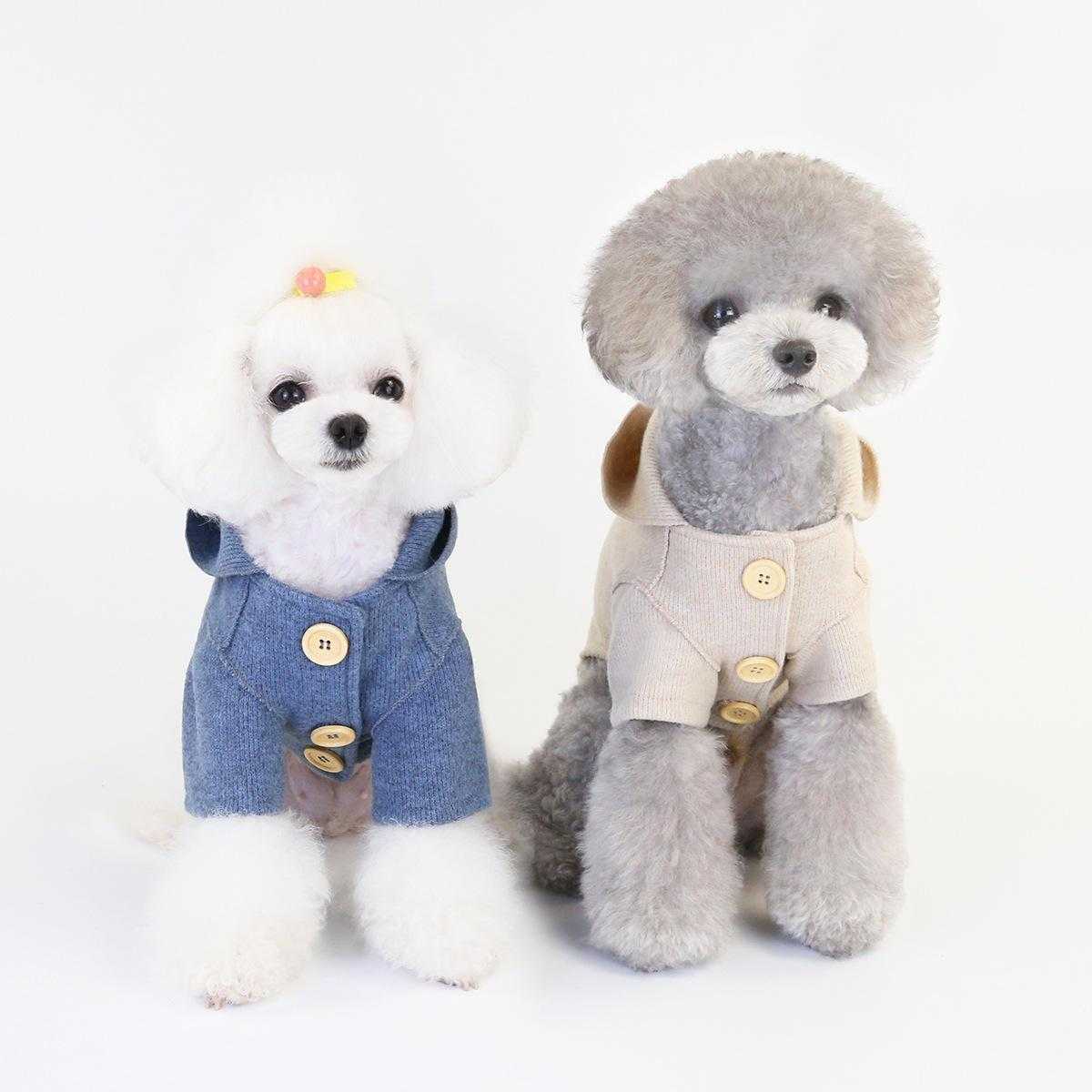 Wholesale Fashion Designers Warm Woolen Cotton Pet Dog Clothes