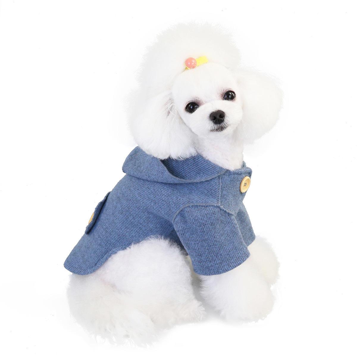 Wholesale Fashion Designers Warm Woolen Cotton Pet Dog Clothes