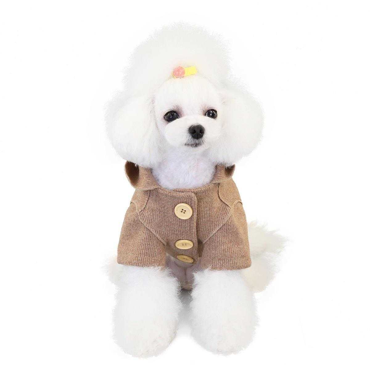 Wholesale Fashion Designers Warm Woolen Cotton Pet Dog Clothes