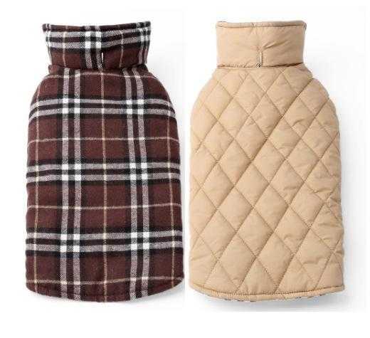 Wholesale Big Waterproof Warm Reversible Flecce Jacket Dog Clothes Dog Coat