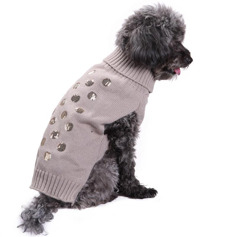 Turtleneck Warm Fashion Brand Custom Luxury Cute Dog Clothes Pet Sweater