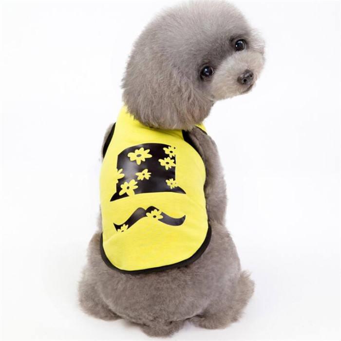 Wholesale Pet Dog Summer Clothes Cotton Vest Mustache Printing