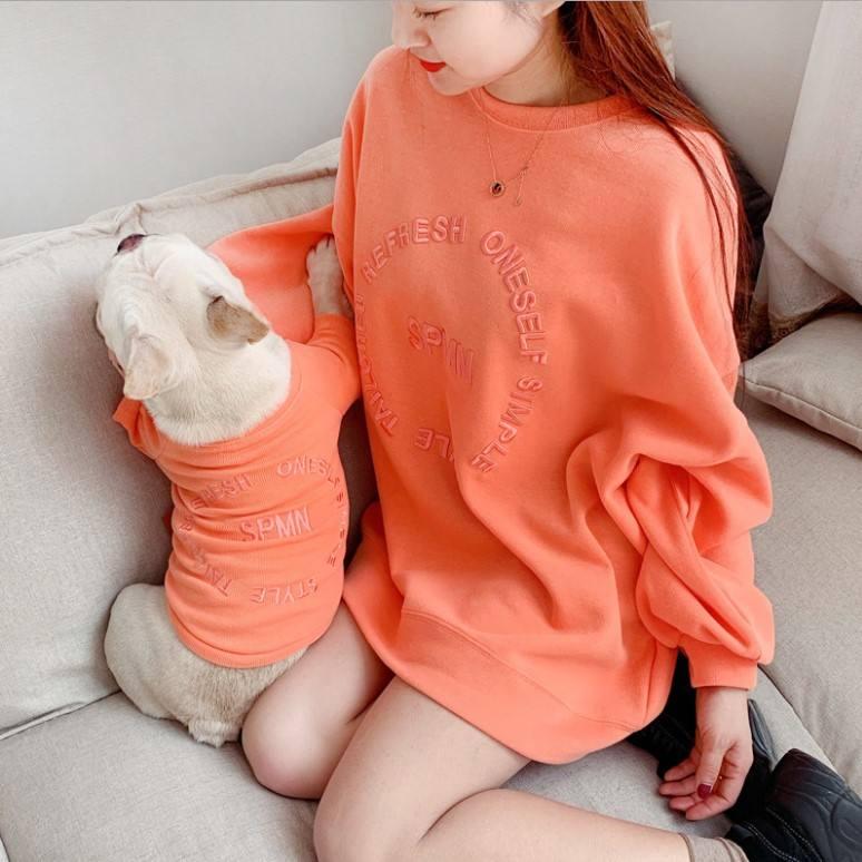 Wholesale Fashion Pet Parent-child Clothing Long-sleeved Women T-shirt Dog And Human Clothes