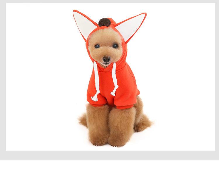 New Fleece Warm Fox Christmas Pet Apparel Dog Clothes Hoodie