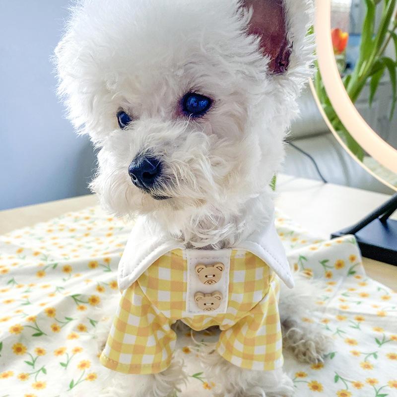 Wholesale Summer Thin Pet Polo Shirt Cute Luxury Small Dog Clothes