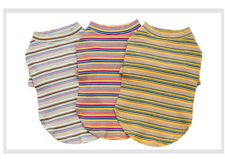 T-shirt Cotton Fashion Striped Shirt Pet Clothing Cheap Dog Clothes For Small Dogs