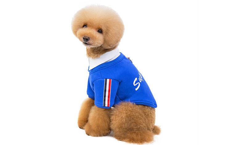 Polyester Sweater Suit Collar Stitching Pet Fall Dog Clothes Hoodies Brand