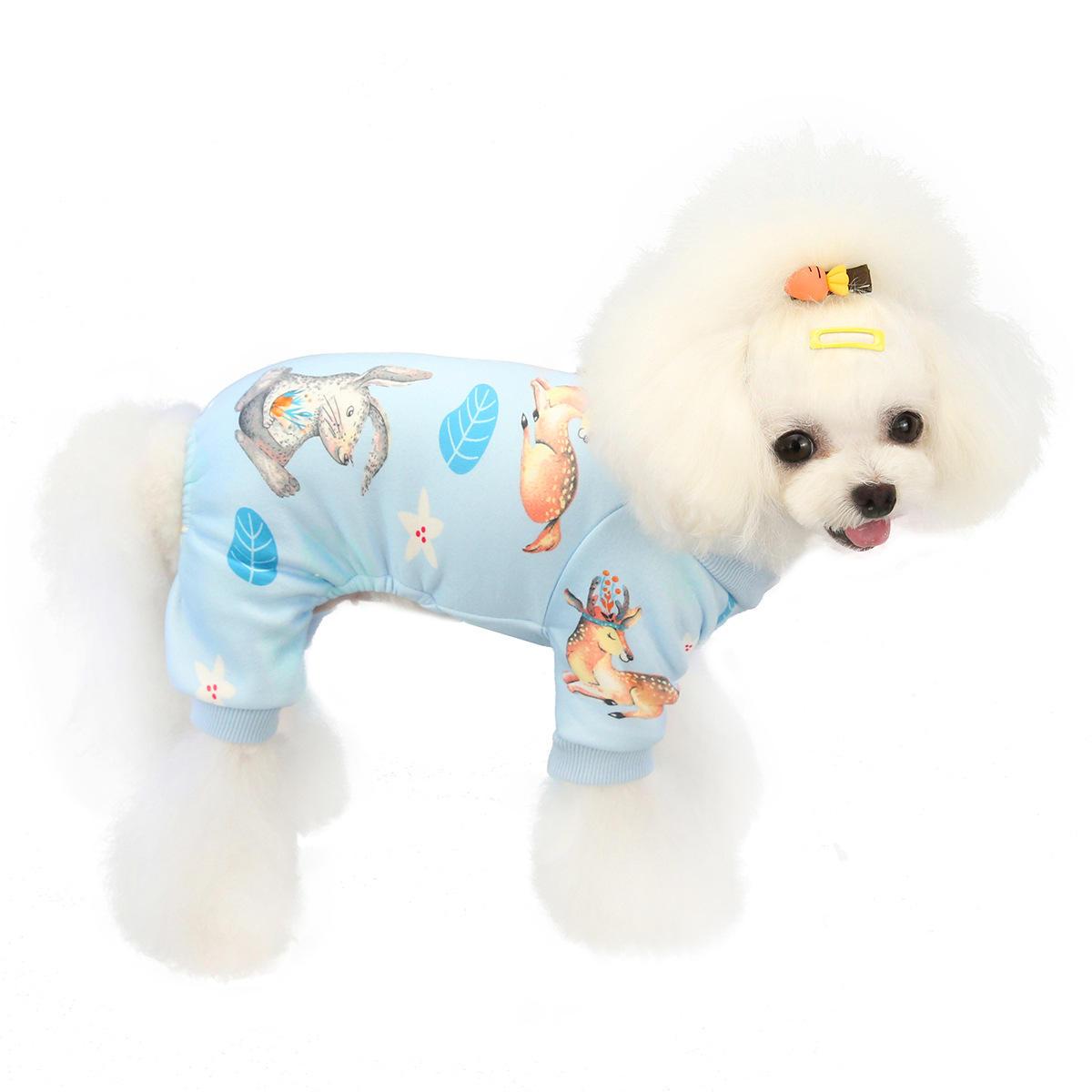 High Quality Soft Cotton Pet Clothes Dog Cute Four Legs Clothes Comfortable Cotton Fashion Dog Pajamas