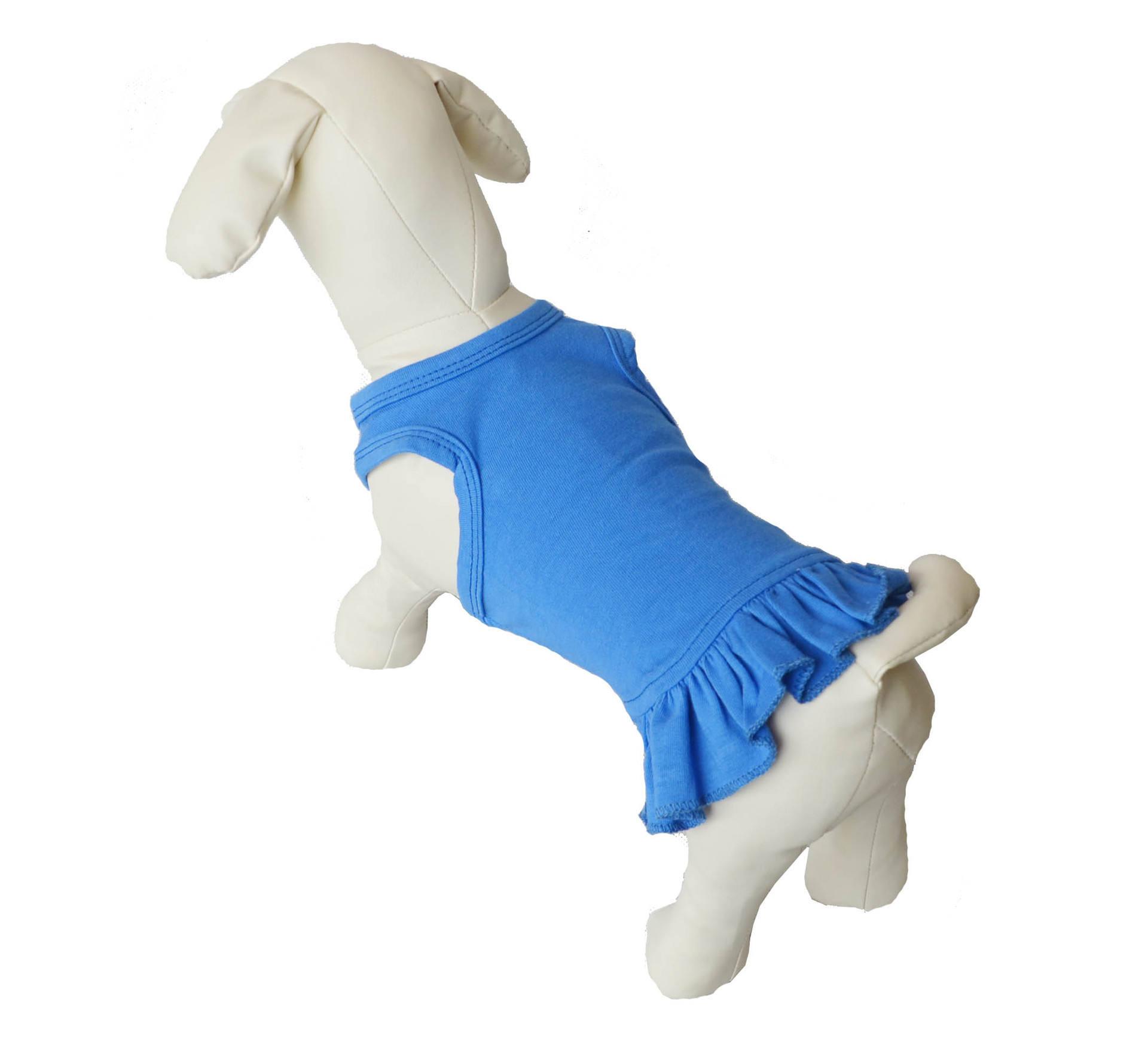 Spring Summer Multicolor Plain 100% Cotton Soft Pet Clothing Dress Dog Vest Wholesale