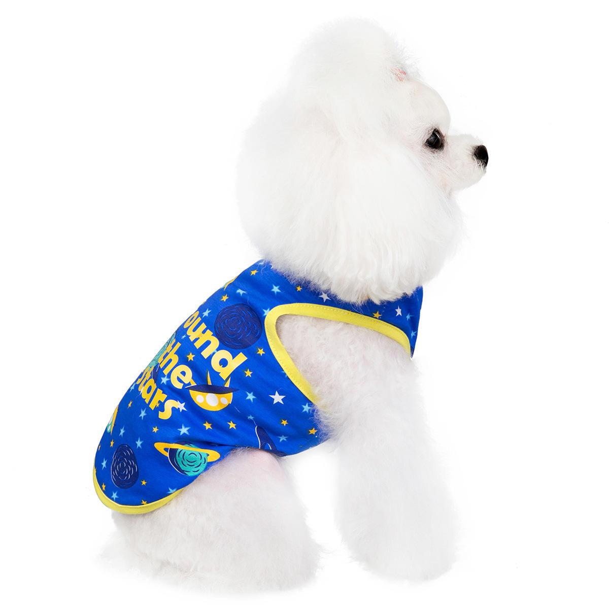 Wholesale Summer Thin Space Vest Pet Stylish Cute Dog Clothes For Dog
