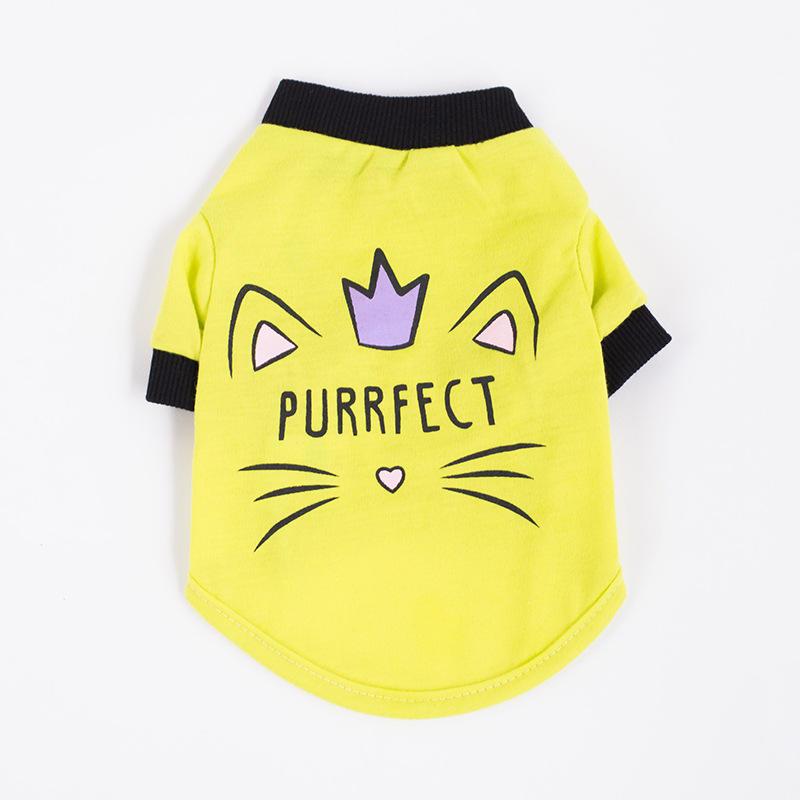 Breathable Outfit Soft Dog Shirts Pet Printed Dog Summer Clothes With Letters Pet T Shirts Cool Puppy Shirts