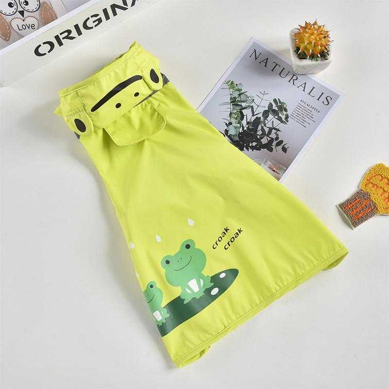 Pet Dog Two-legged Autumn And Winter Dog Clothes Puppy Poncho Hooded Teddy Snow Frog Shape Raincoat