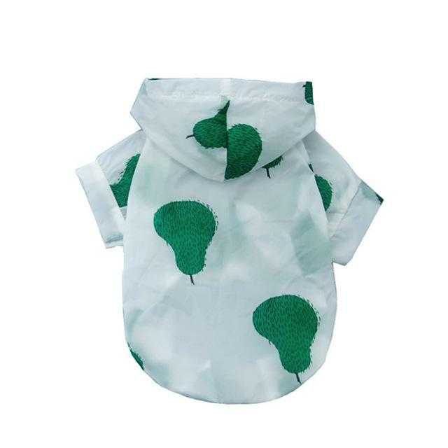 New Summer Hoodie Print Poncho Small And Medium Sized Sun Protection Waterproof Pets Dog Clothing