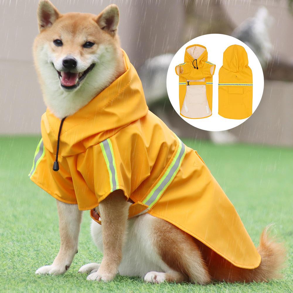 Wholesale Multicolor Waterproof Reflective Large Dog Rain Coats