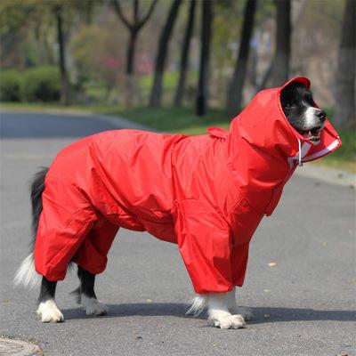 Multicolor Style All Inclusive Waterproof Rain Jumpsuit Large Dog Raincoat