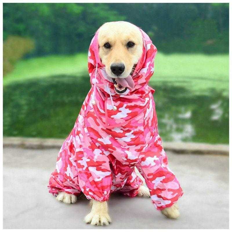 Multicolor Style All Inclusive Waterproof Rain Jumpsuit Large Dog Raincoat