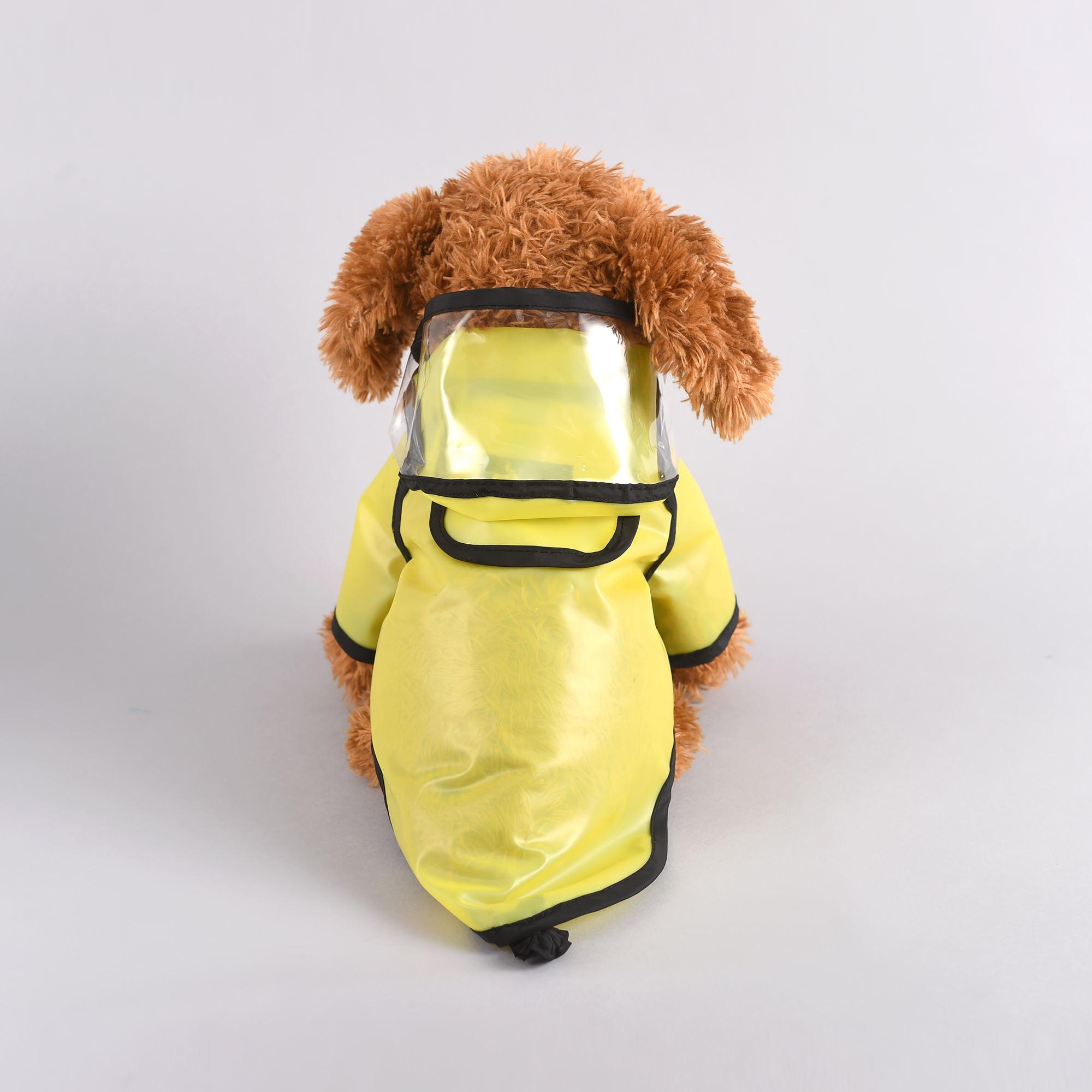 Waterproof Water-resistant Transparent Pet Dog Raincoat Clothes With Hood Wholesale