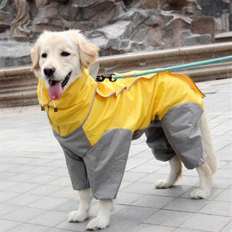 Waterproof New Fashion Four Legs Large Outfits Pet Clothes Dog Raincoat