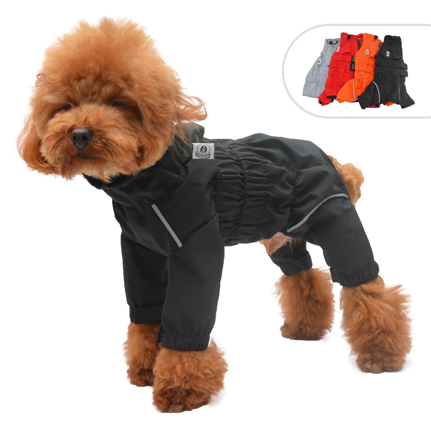 Breathable Lightweight Dog Raincoat Pet Waterproof Rain Jacket With Hood Rain For Small Medium Large Dogs