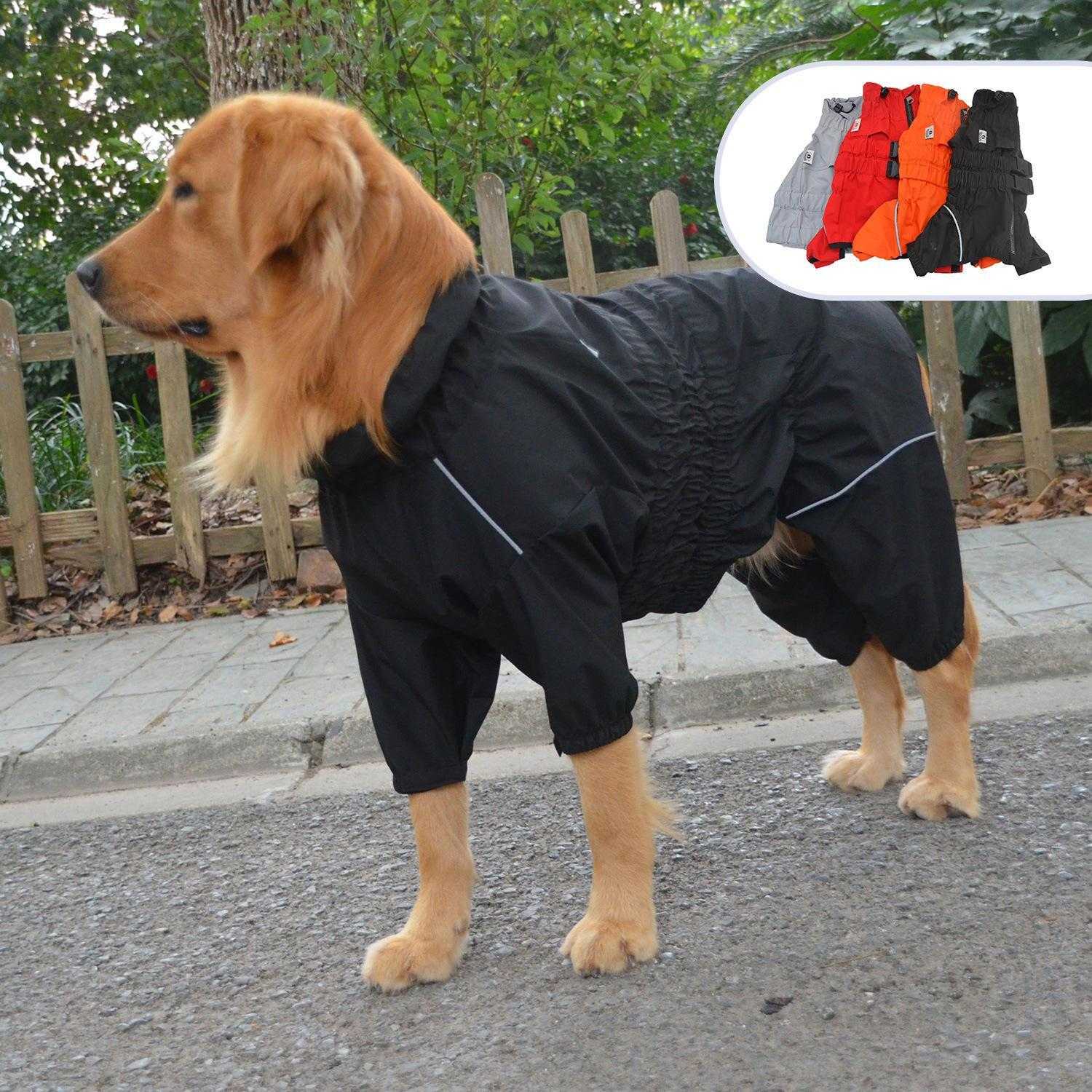 Breathable Lightweight Dog Raincoat Pet Waterproof Rain Jacket With Hood Rain For Small Medium Large Dogs