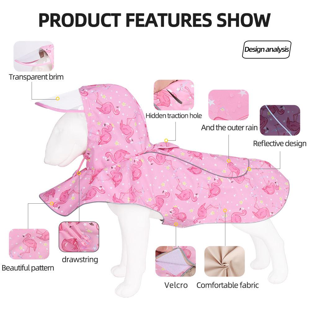Reflected Waterproof Pet Dog Raincoat Clothes For Dogs Online Shopping With Cheap Price