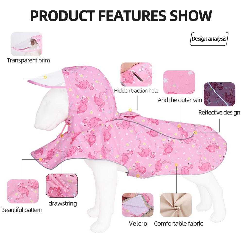 Reflected Waterproof Pet Dog Raincoat Clothes For Dogs Online Shopping With Cheap Price