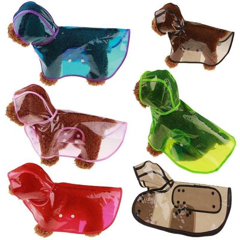 Wholesale Pu Simply Fashion Style Dog Clothing Waterproof Clear Dog Raincoat