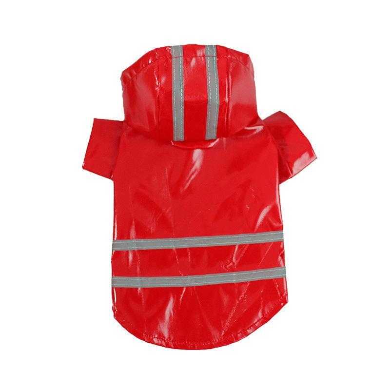 Wholesale Waterproof With Leash Hole Reflective Stripe Pet Dog Raincoat