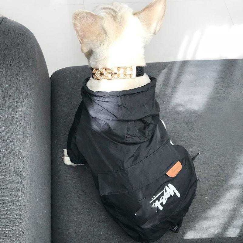 Wholesale Fashion Waterproof Hooded Dog Clothes Pet Large Dog Raincoat