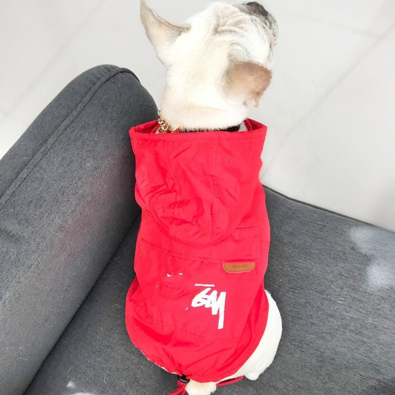 Wholesale Fashion Waterproof Hooded Dog Clothes Pet Large Dog Raincoat