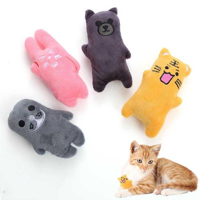 Cartoon Eco Friendly Pet Toys Cat Accessories Toys Plush Cat Toy With Catnip