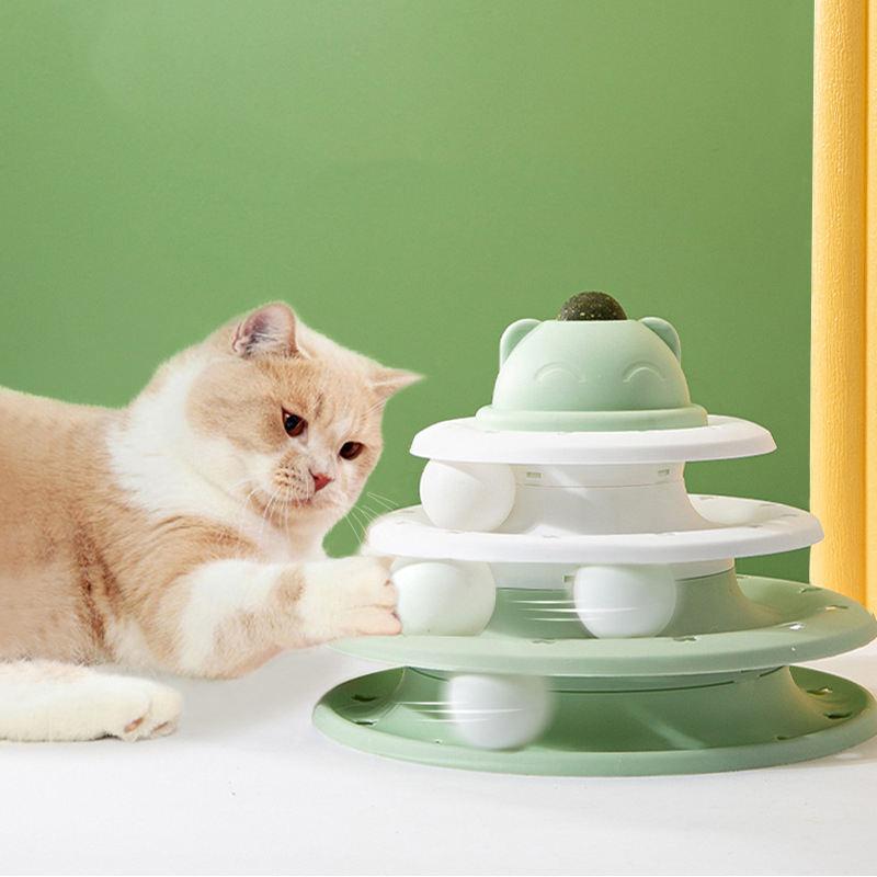 New Style Custom Cat Turntable Toy Wholesale Interactive Cat Toy With Catnip