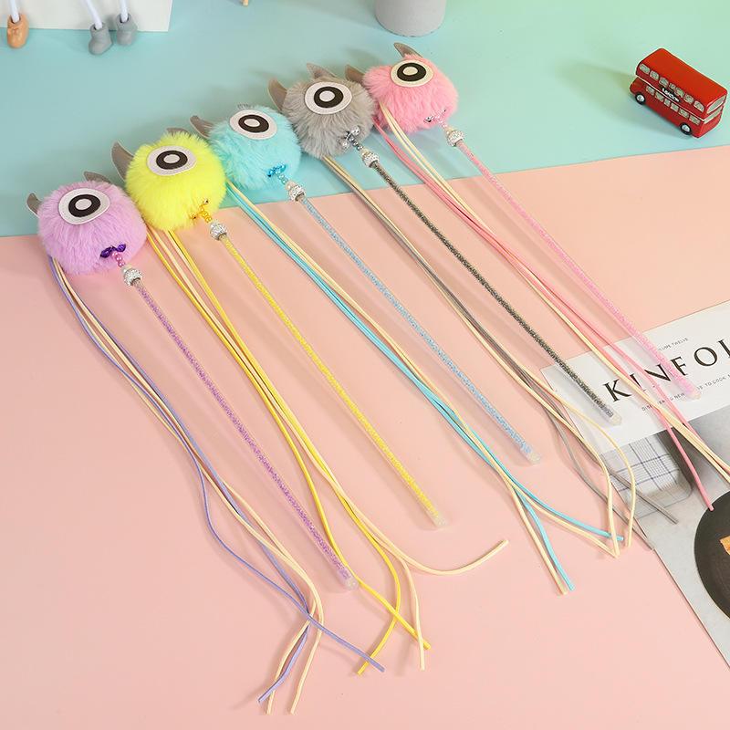 Factory Direct Sales Crystal Rod Custom Interactive Cat Toy Teaser Stick