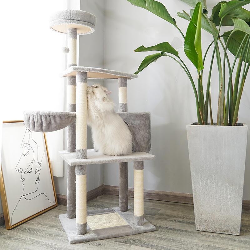 Five Floors Luxury Wooden Scratching Furniture Cat Tree House