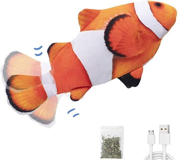 Electric Flopping Fish Dancing Catnip Pet Chewy Cat Toy Moving Fish Electric