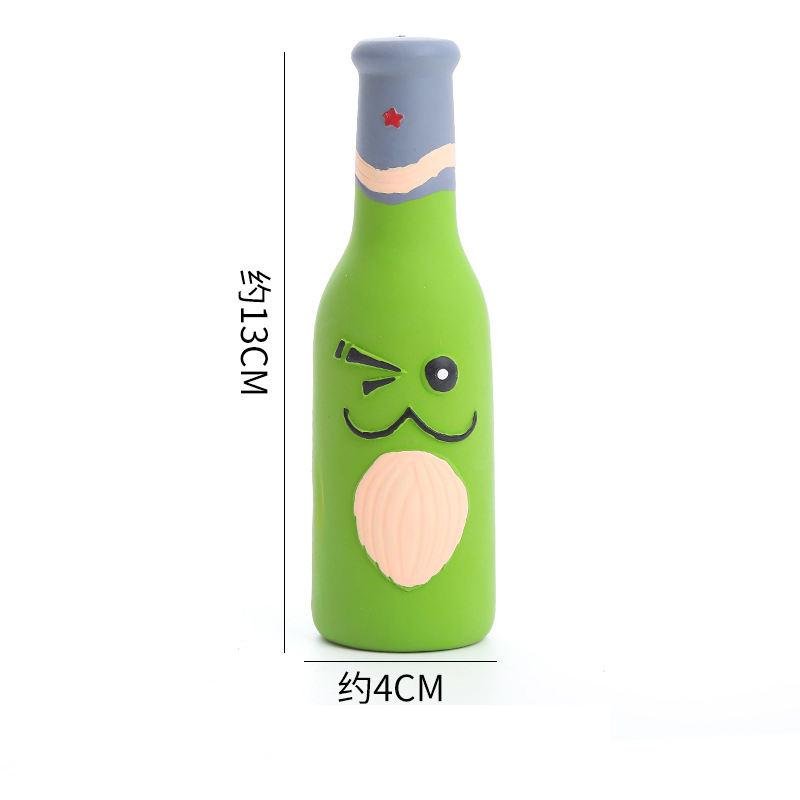 New Wine Bottles Best Selling Dog Toys Custom Design Latex Chew Pet Toy
