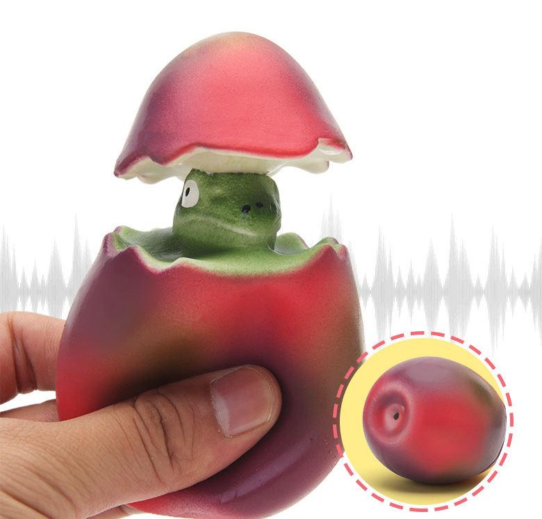 Telescopic Dinosaur Egg Squeaky Interactive Pet Toy Durable Dog Chew Toys