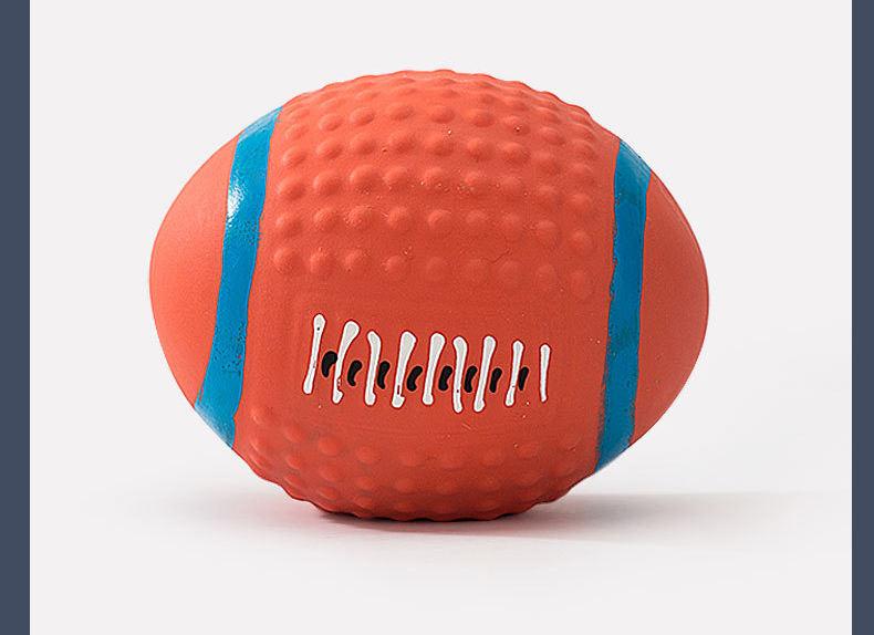 Latex Squeaky Molar Custom Rugby Dog Playing Interactive Durable Dog Chew Toys