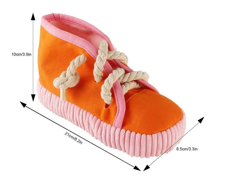 Pet Accessories Supplies Wholesale Simulation Canvas Shoes Voice Toys Dog Grinding Teeth Cleaning Teeth Pet Toy High Quality