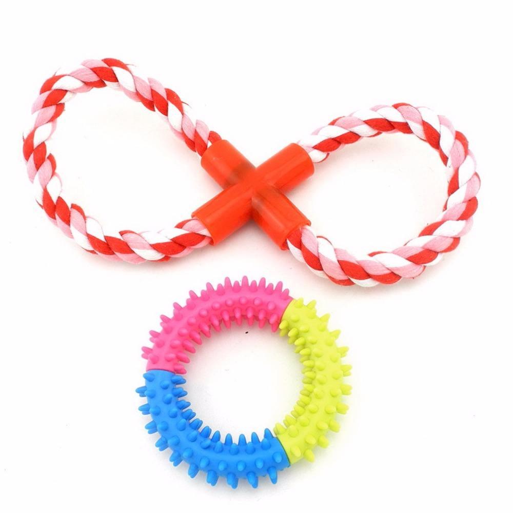 Custom Professional Cheap Durable Soft Zanies Rope Pet Dog Chew Activity Toys 10 Set Pack Wholesale