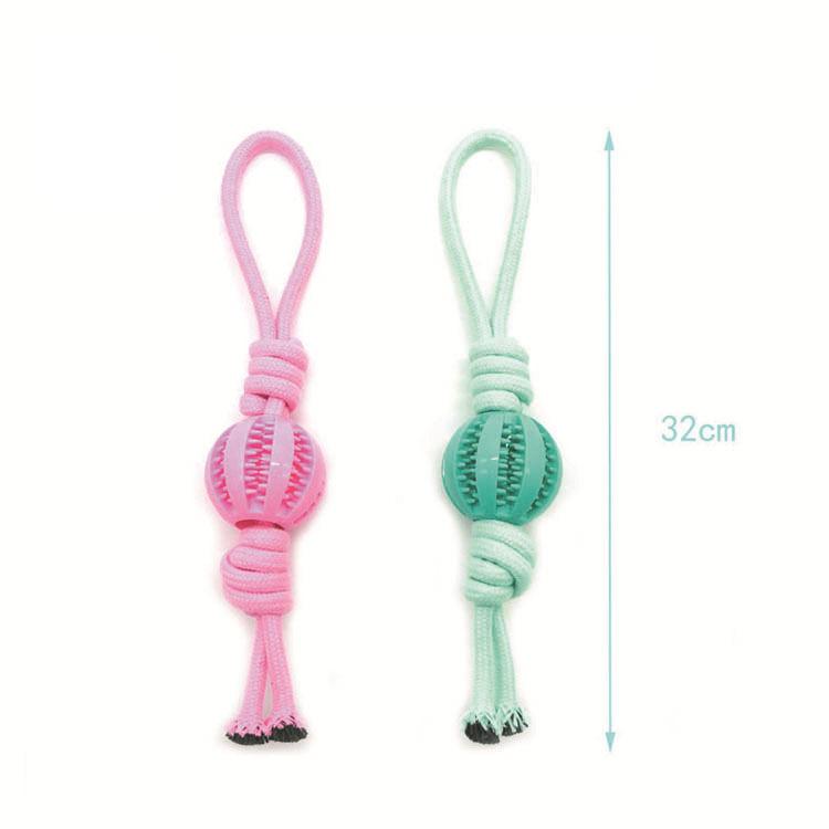 Hot Style Cute Custom Leaking Ball Cotton Rope Durable Chew Dog Toy Set