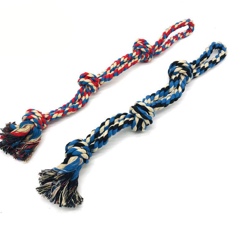 Dog Cotton Rope Toys Multi-knot Best Selling Dog Chew Toys 2-piece Combination Durable Pet Toys