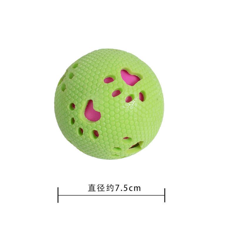 Factory High Quality Hollow Out Squeaky Interactive Tpr 7.5cm Rubber Durable Funny Dog Ball Toy